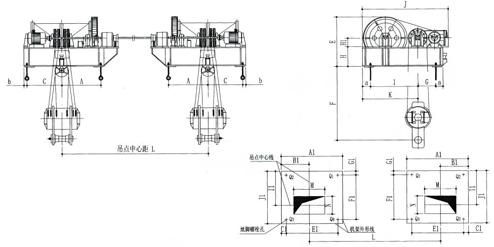 QPK2×400KN-QPK2×1250KN系列卷扬式双吊点启闭机外形及基础布置示意图.jpg