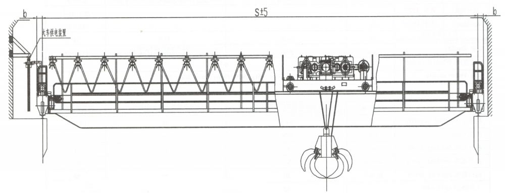 QZ型垃圾抓斗桥式起重机外形机构尺寸图.jpg