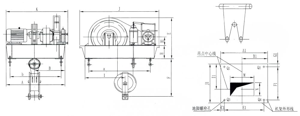 QP1×50KN-QP1×250KN系列卷扬式单吊点启闭机外形及基础布置示意图.jpg